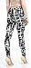 LMB Lush Moda Extra Soft Leggings with Designs- Variety of Prints - 720F Black White Stripes B5