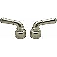 Dura Faucet DF-RKC-SN RV Replacement Hot and Cold Classic Handles - Metallic Plating Over ABS Models Only (Brushed Satin Nickel)