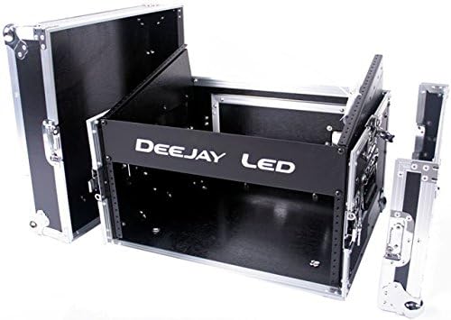 TBHM804E Fly Drive Case 8u Space Slant Mixer Rack / 4 u Space Vertical Rack System with Full AC Door