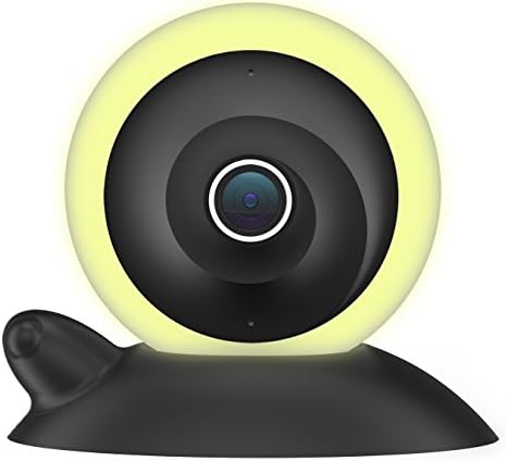 Womo Smart Panoramic WiFi IP Camera – 960P HD Video Baby Monitor –Night Vision Home security Camera system, Loop Recording stream with night light, motion detection (Black- 2 Pack)
