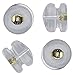 uGems® Silicone & 14k Yellow Gold Earring Backs Padded Mushroom Style 2 Pairs