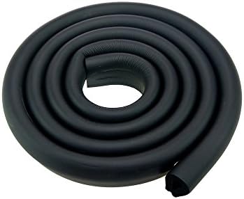 Interbusiness Glass Table 2M U Shape Corner Edge Protector for Baby Child Infant Kids Foam Bumps Cushion Guard, Black