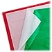 Red, Green & White Christmas Solid Tissue Paper (40 Sheets of Each Color) 120 Sheets Total