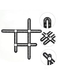 HorkoTun   Regla de medición angular universal, multifunción, hecha de aleación de aluminio premium, herramienta de medición para constructores, bricolaje, artesanos