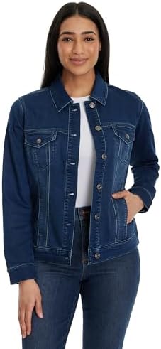 Amazon.com: Outerknown Womens Cara Denim Jacket, Ocean Grove  Outerknown Cara Denim Jacket Women\'s Size XS NWT Organic Cotton main image 0