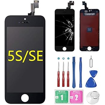 Screen Replacement for iPhone 5S/SE Black (4.0), Drscreen LCD Touch Screen Digitizer Display Replacement for A1533,A1457,A1453,A1530,A1723,A1662,A1724, w/Repair Tool Kits Including Protector
