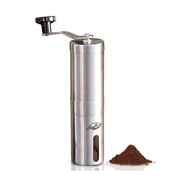 JavaPresse Manual Coffee Bean Grinder with Adjustable Settings