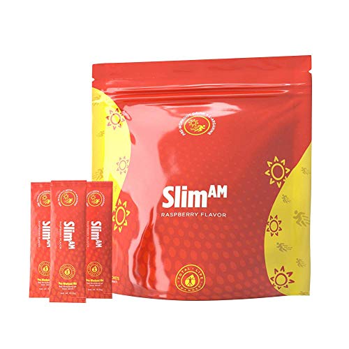 TLC IASO Slim AM Dietary Supplement Non-Caffeinated Raspberry Drink Mix, Made with L-Arginine & Natural Flavors (3g)
