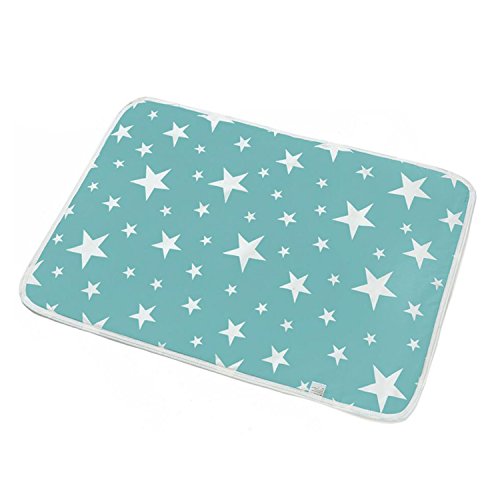 MBJERRY Infant Waterproof Urine Mat Cover Burp Changing Pad Protector Breathable for Baby Boys Girls (L, Fantasy Stars)