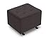 Delta Children Diamond Tufted Gliding Ottoman, Charcoal
