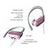 Bluetooth Headphones, NENRENT Q12 Wireless Bluetooth Headsets with Built in Mic, Hands Free Call, Stereo Sound, Sweatproof, Secure Fit, Sport Earphones for Running Gym Workout (Rose Gold)