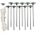 Eurmax Galvanized Non-Rust Camping Family Tent Pop Up Canopy Stakes 10pc-Pack, Bonus 4x10ft Ropes & 1 Green Stopper primary