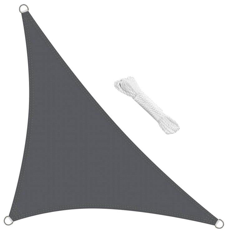 swift Sun Shade Sail 3m x 3m x 4.25m Right Angle Triangle HDPE Breathable 98% UV Block 3x3x4.25 Meter Triangular Awning Canopy Sail Shades for Garden Outdoor Patio with Free Ropes, Anthracite
