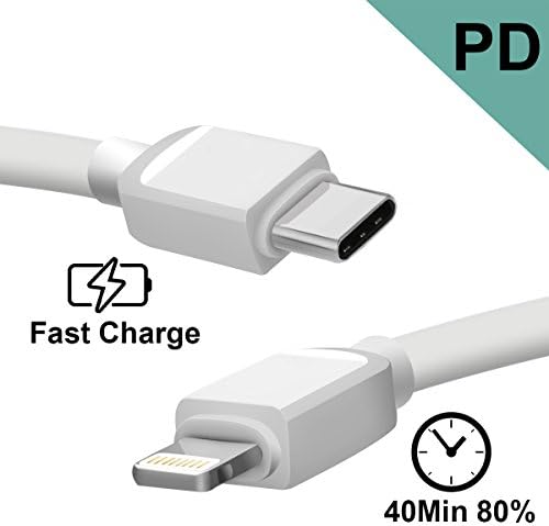 PD Fast Charging USB C to Lightning Cable 3FT/1M USB Type C to Lightning Cable for iPhone X iPhone 8/8Plus/iPad Pro 10.5” with Borrow Electricity Function-Convenient Portable for Travel/Home/Office