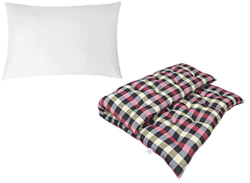 Padam Shree Soft Cotton Filled Mattress Gadda With Pillow (1 Sleeping Capacity - 3 X 6 Ft Or 72 X 36 Inch) Multi, Single (Slp Mattress 5)