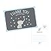 Hadley Designs 50 4x6 Elephant Boy Baby Shower Thank You Postcards Bulk, Beautiful Modern Cute Boho Blue Blank Thanks Note Card Stationery Appreciation Set
