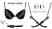 Women's Low Back Bra Converter 3 Hook Black Strap Extender for Backless Dresses