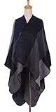 Urban CoCo Women's Color Block Shawl Wrap Open Front Poncho Cape