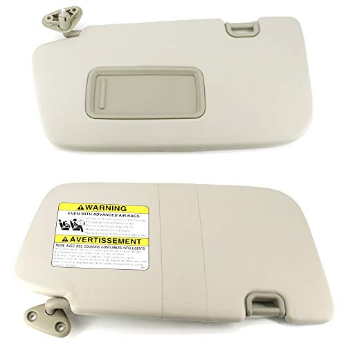 ustar Sun Visor Left Driver Side Fit for Subaru Impreza WRX STI 2008 2009 2010 2011 2012 2013 2014 Replacement 92011FG032ME Without Sunroof (Left Driver Side Without Sunroof, Light Gray)