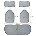 Sojoy Car Seat Covers and Cushions Full Set Universal Four Seasons Car Seat Protector(Dark Gray)