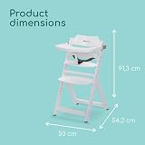 Bebeconfort Timba Evolutive Wooden Highchair 6 Months 10 Years White view 6