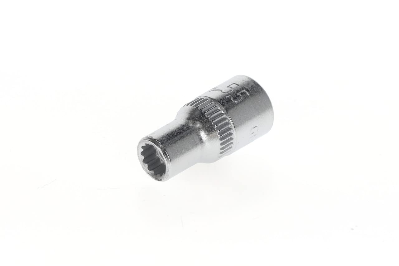 GEDORE Socket, 1/4" 6.3 mm drive, Bi-hex, 5.5 mm AF, Tool, D 20 5.5, Chrome-plated steel — image 1