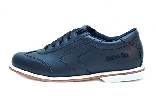 Bowlio Nero Leather Tenpin Bowling Shoes in Black for