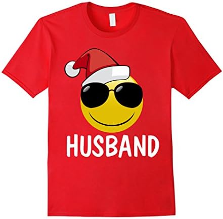 Mens Christmas T-shirt Santa Cool Face Family Gifts For Husband 2XL Red