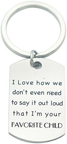 Meibai Funny Mom Gift Ideas Key Chain Hand Stamped Dog Tag Keychain Funny Gift for Mom