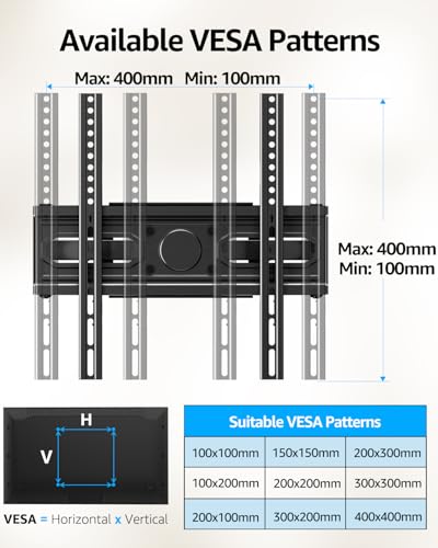 MOUNTUP TV Wall Mount for 32-65 Inch Flat Curved LED LCD Screen TVs Full Motion TV Mount, Tilt Swivel Extension Wall Mount TV Bracket with Dual Articulating Arms, Max VESA 400x400mm, Holds up to 99lbs