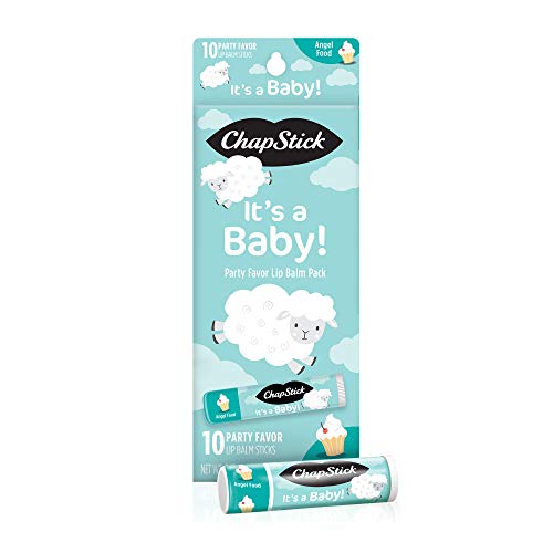 Chapstick Party Favor Lip Balm Gift Pack It's a Baby 10 sticks 0.15 oz each, Cream White