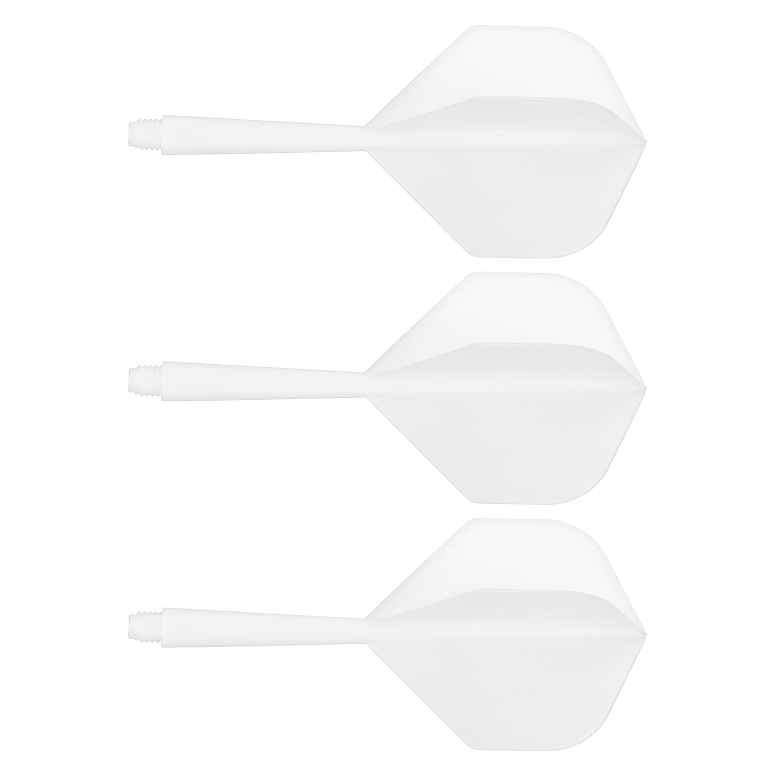 M METERXITY 15 Pack Integrated Dart Shaft and Flights-Screw In-one Dart Shaft, Plastic Anti Break, Apply to Soft Tip Darts and Steel Tip Darts (2BA, White)