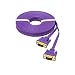 DTECH Ultra Slim Flat VGA to VGA Cable 25 Feet in Purple 8m
