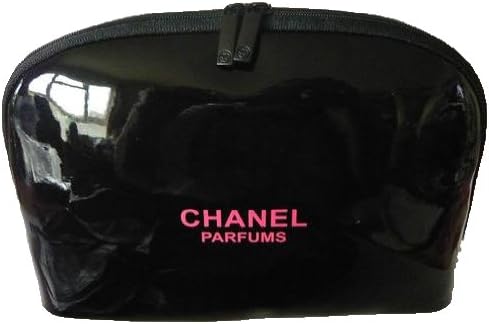 Chanel Makeup Bag Women Clutch Cosmetic Bag Small Pink Print Black