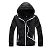 Unisex Cycling Jacket Water Resistant Running Nightrider Hooded Coat Windbreaker Skin Coat for Men and Women