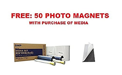 DNP-Print-Media-4x6-for-DS-RX1HS-Printer-Paper-Ribbon-1400-Total-Prints-WITH-50-SELF-ADHESIVE-PHOTO-BOOTH-MAGNETS-SIZE-2x6-this-media-kit-works-with-both-DNP-RX1-and-RX1HS-printers