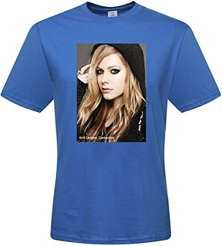 Men's Avril Lavigne T-shirts,(Blue XXX-Large)