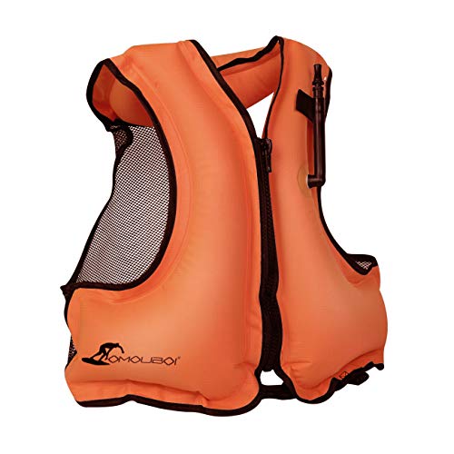 OMOUBOI Life Jacket Snorkel Vest Adult Inflatable with Leg Straps for