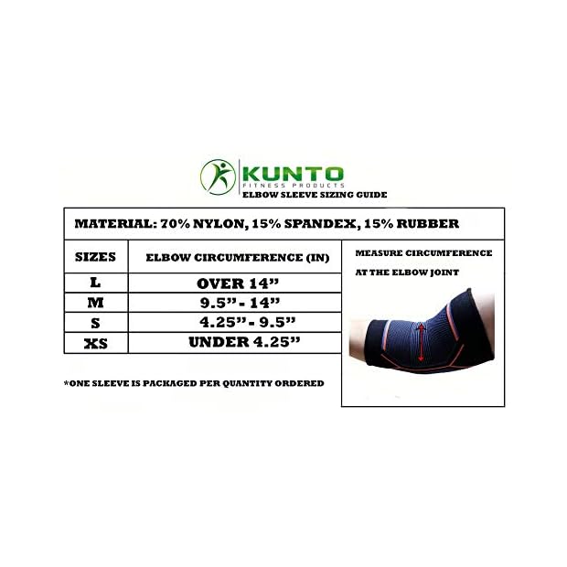 Kunto Fitness Elbow Brace Compression Support Sleeve for Tendonitis