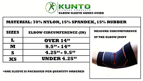 Kunto Fitness Elbow Brace Compression Support Sleeve (Shipped From USA) for Tendonitis, Tennis Elbow, Golf Elbow… - Image 3