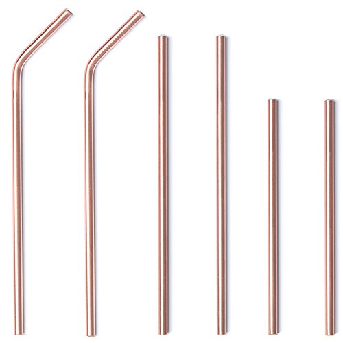 100% Copper straws set of 6 – 5.5’/6.7’/7.9’ size - Let your guests choose the copper straw size they need. - best match for your Moscow Mule copper mugs.