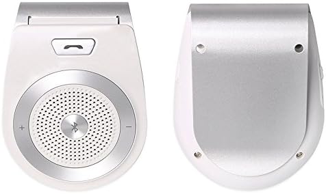 Szbayo Auto power on Bluetooth Handsfree car kit for safe driving,wireless universal hands free Bluetooth Receiver In Car Speakerphone for iphone apple Samsung galaxy Blackbery HTC Sony xperia (White)