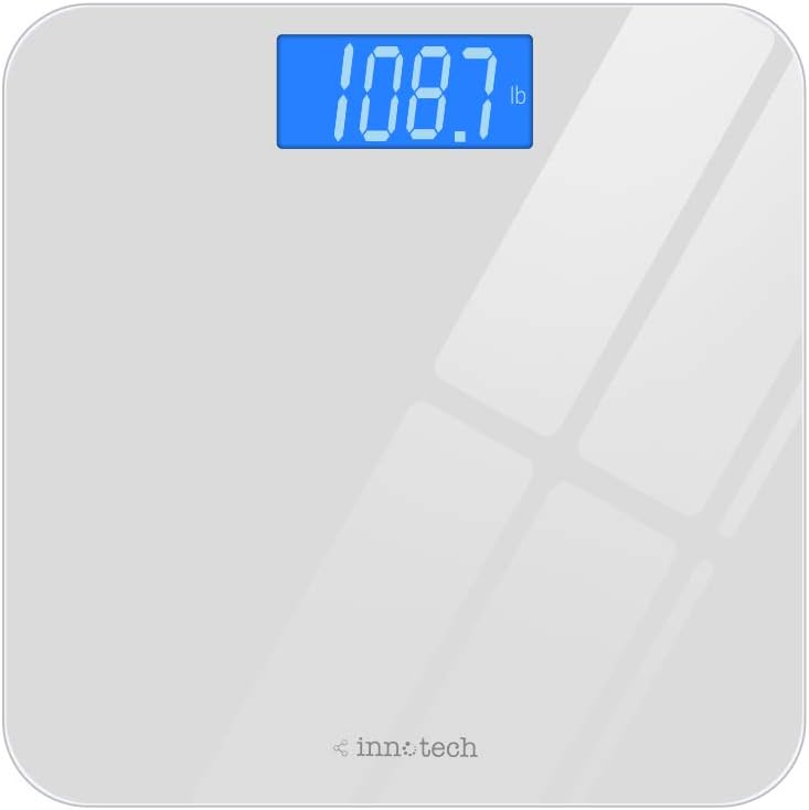 Innotech Digital Bathroom Scale with Easy-to-Read Backlit LCD (2-Pack)