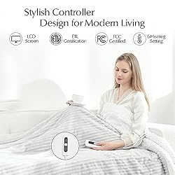 SNUGSUN Electric Heated Blanket Twin Size, Soft and