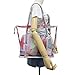 MICOM Clear Purse PVC Transparent Bag Work Handbags for Women Girls (Pink)