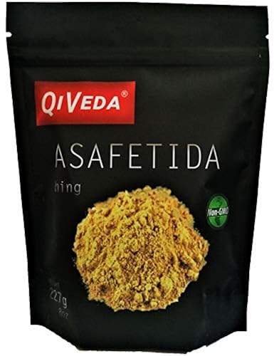QiVeda Asafoetida Powder Premium Asafetida (Hing) 8oz (454g) Grain