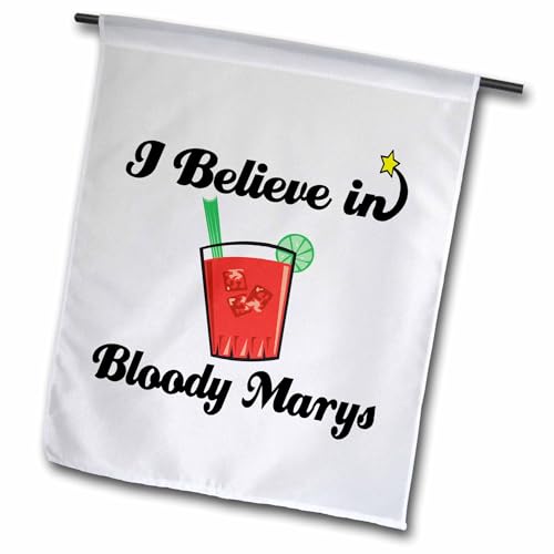 3dRose fl_104840_1 Garden Flag, 12 by 18-Inch, I Believe in Bloody Marys