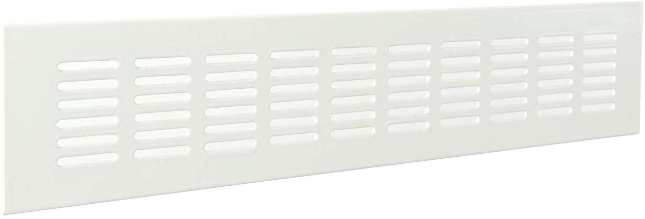 La Ventilazione GF286B-Y Recessed Rectangular Grid, Aluminium White, 280x60 mm