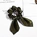 Souarts 8/12PCS Hair Scarf Ponytail for Women Satin Elastic Bow Hair Scarf Scrunchies Hair Bands Hair Scrunchy Ties Hair Accessories for Women Girls (12 PCS-Solid Color)