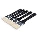 MEEDEN 5 Pcs Large Hog Bristle Paint Brush Set Flat Brushes for Acrylic Oil Painting and Craft, Short Handle